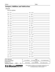 Adding and Subtracting Integers -50 to 50 pic_0
