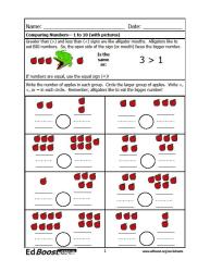 Comparing Numbers Up to 10 pic