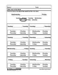 TIME Days of the Week