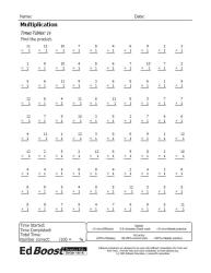 Times Tables 1s Pic